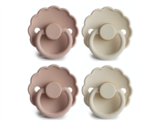 FRIGG blush cream pacifier Daisy latex (4-pack)